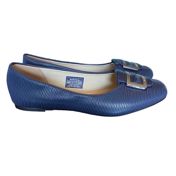 Nautica NWOT Navy Blue  Caravel Sz 8 Slip On Classic Ballet Driving Flats - Picture 4 of 8